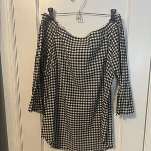 White House Black Market Gingham Blouse
